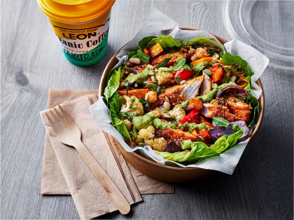 Leon’s Firecracker Chicken Bowl (T2) is a bold, takeaway-friendly option that won’t weigh you down on board.