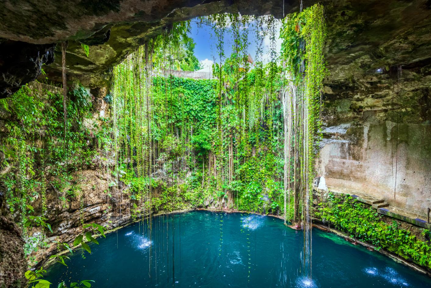 Cenote in Cancun, Mexico