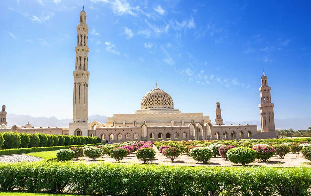 Gardens and the Muscat Grand Mosque (Oman)