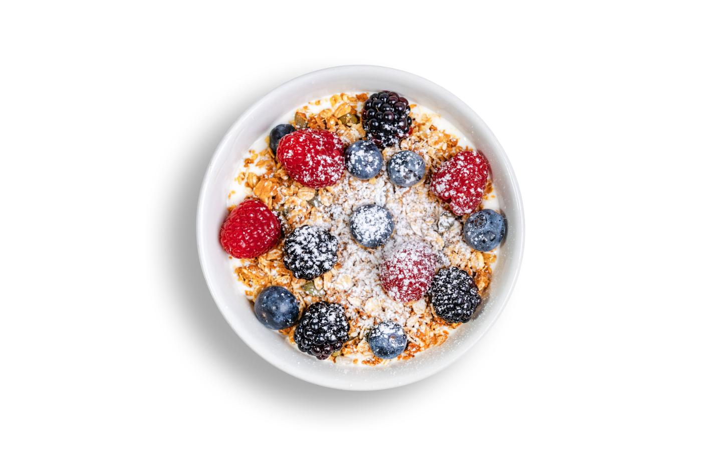 If you fancy a light breakfast before your travels, then the Vanilla Yogurt Granola is a great start to your day.