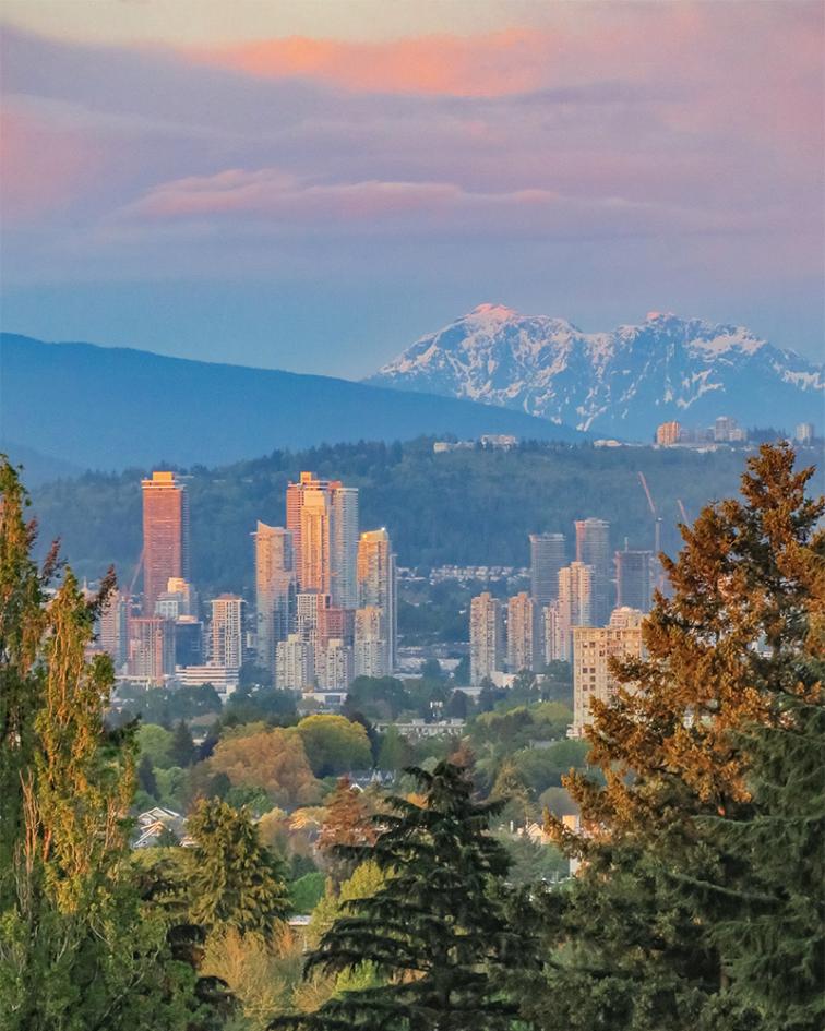 Vancouver at Magic Hour - Vancouver, a green city in British Columbia, Canada.