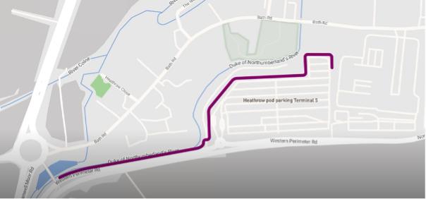 A map defining the noise barrier outline