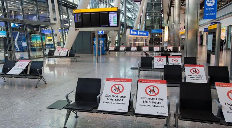 Social distancing signage