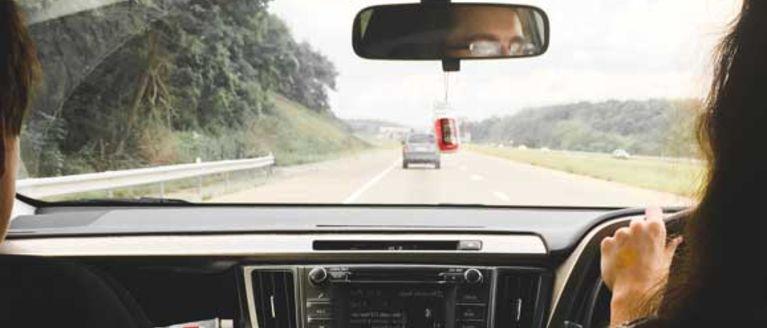 View from inside of car