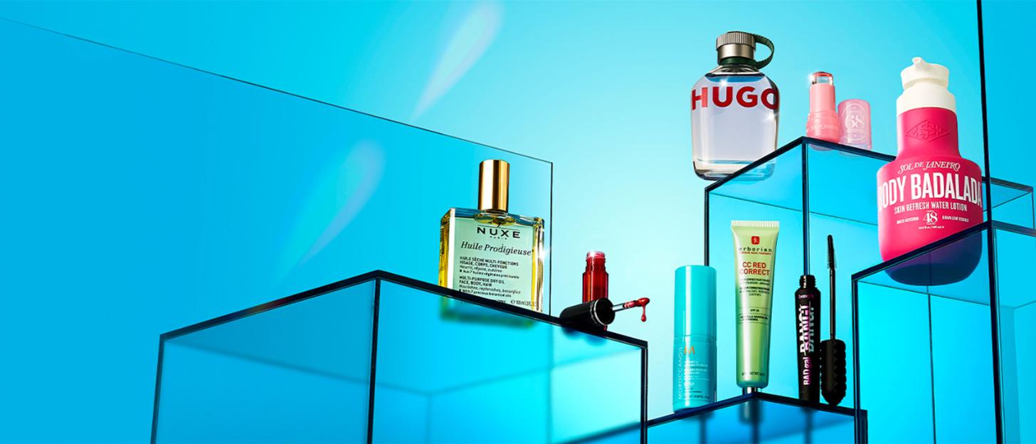 collection of beauty products